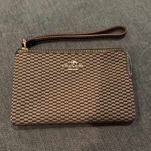 Coach Textured black Wristlet